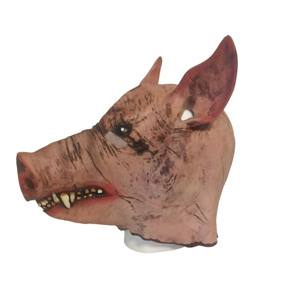 Realistic Pig Head Latex Mask Adult Size Scary Halloween Cosplay Costume Parties - Picture 6 of 7